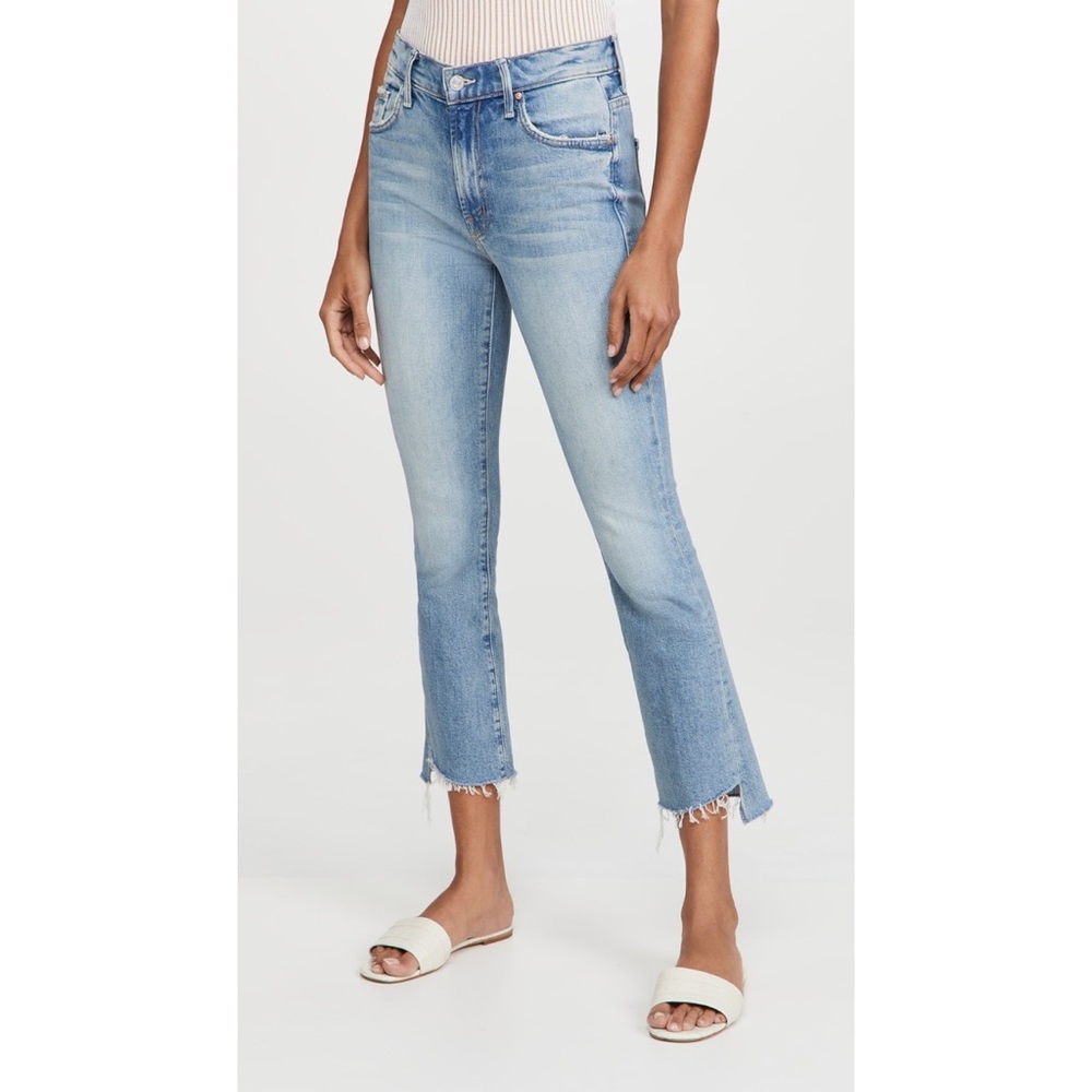 MOTHER Light Blue Ankle & Cropped Jeans